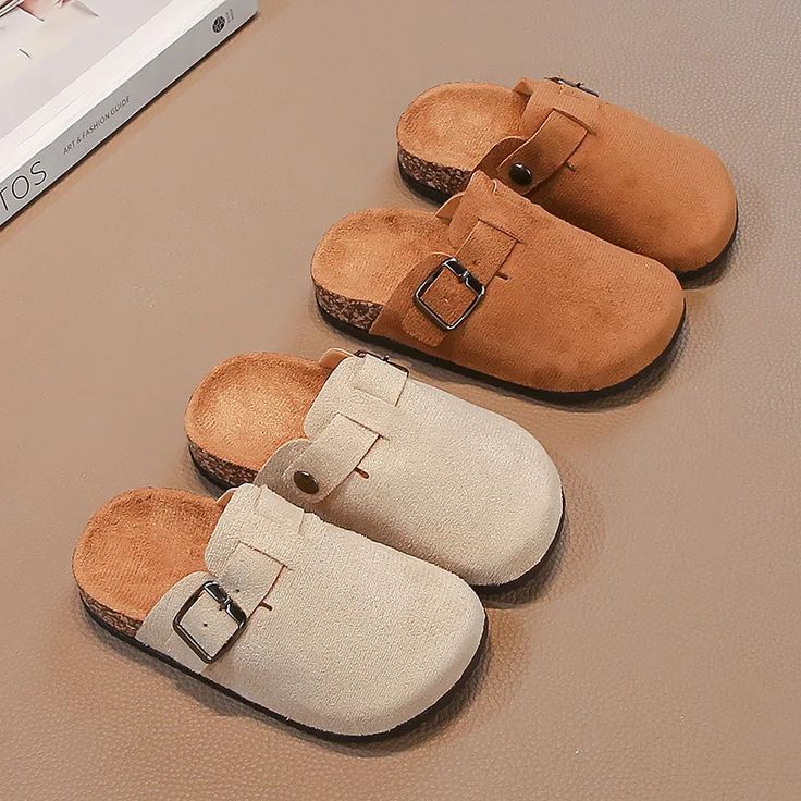 Women’s Wide Fit Slide Clogs – Round Toe & Adjustable Cork Footbed Comfort