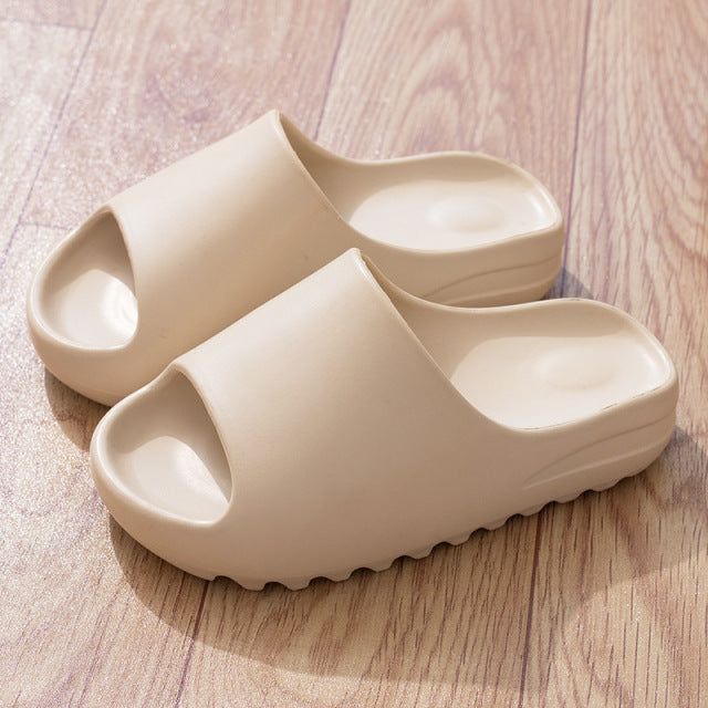 Cloud Comfort: Ultra-Soft Beige Foam Slide Slippers