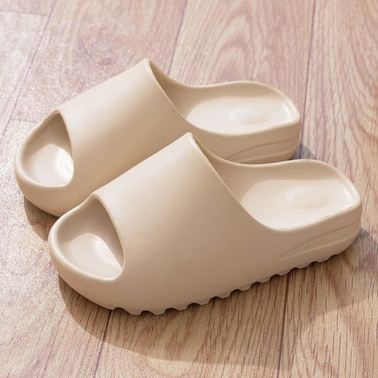 Cloud Comfort: Ultra-Soft Beige Foam Slide Slippers
